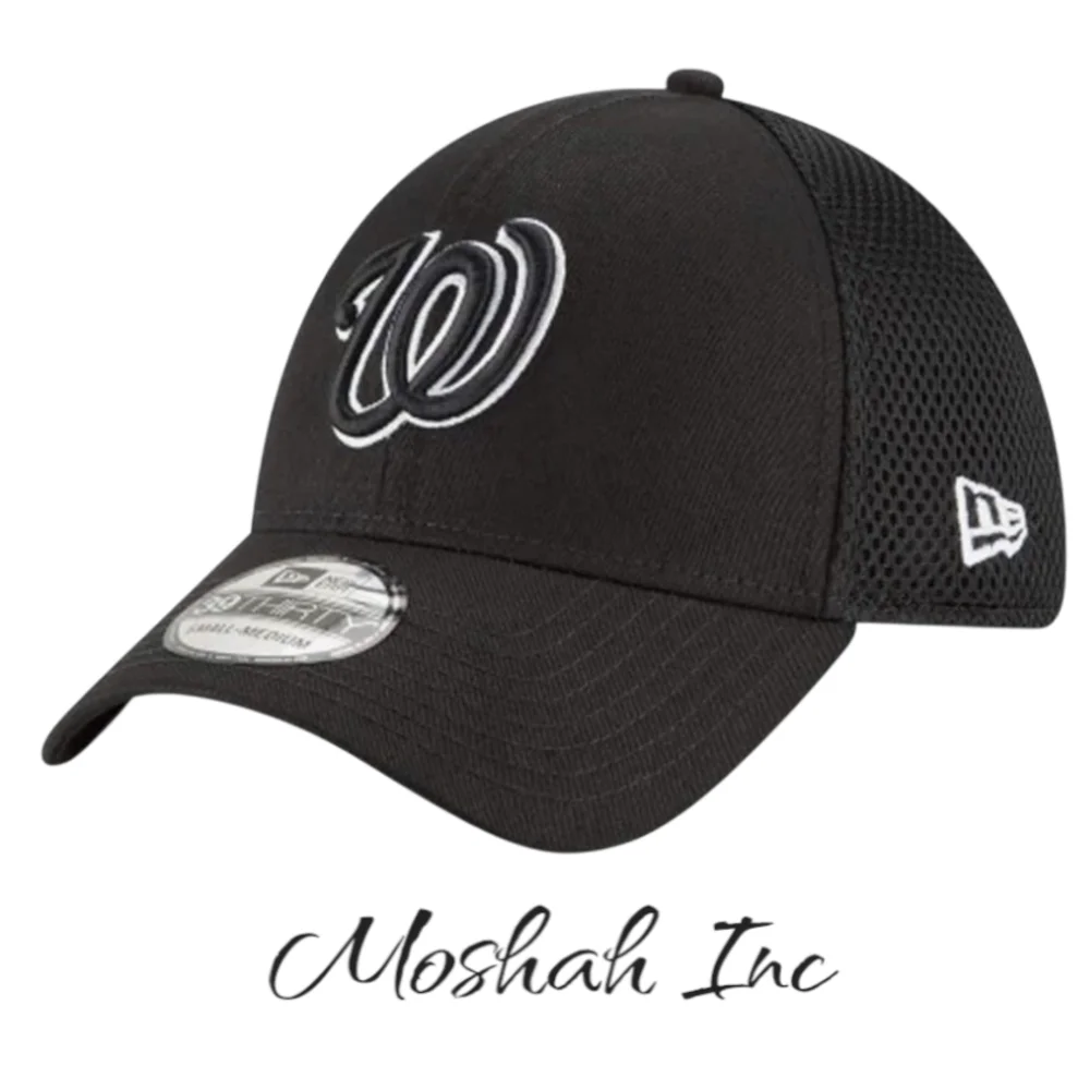 New Era Authentic Washington Nationals Black Neo 39THIRTYFlex Hat(Medium/Large) - Picture 1 of 7